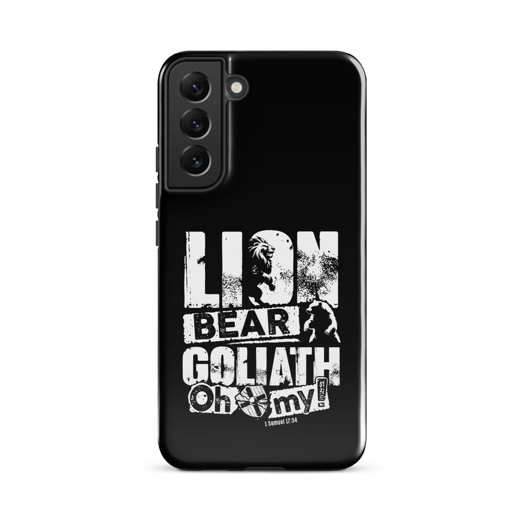 Christian Phone Case Lion Bear Goliath Black for Samsung® Samsung® Phone Cases Glossy Samsung Galaxy S22 Plus 