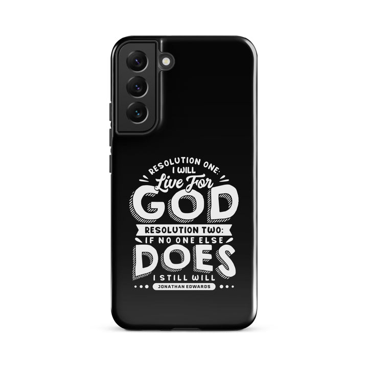 Christian Phone Case Live For God Black for Samsung® Samsung® Phone Cases Glossy Samsung Galaxy S22 Plus 