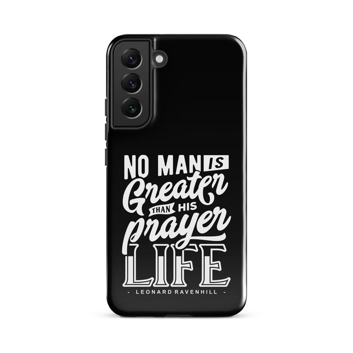 Christian Phone Case Prayer Life Black for Samsung® Samsung® Phone Cases Glossy Samsung Galaxy S22 Plus 