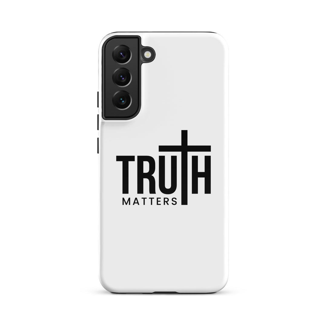 Christian Phone Case Truth Matters White for Samsung® Samsung® Phone Cases Glossy Samsung Galaxy S22 Plus 