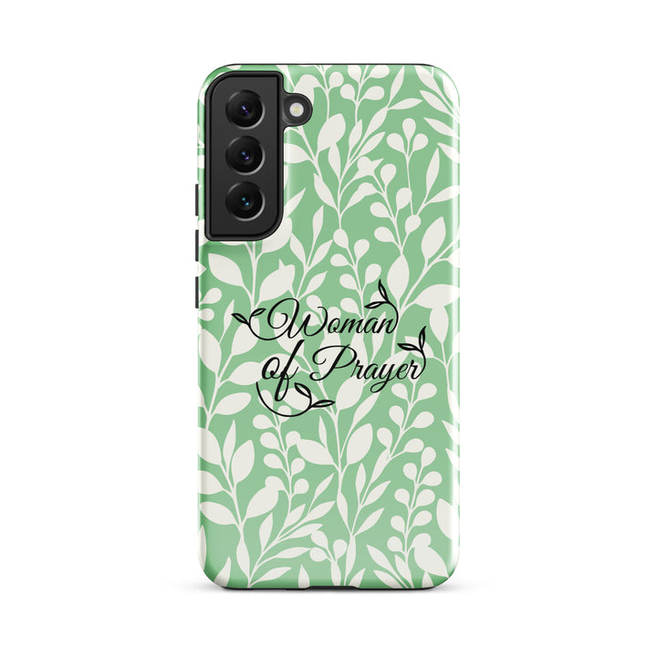 Christian Phone Case Woman of Prayer Green for Samsung® Samsung® Phone Cases Glossy Samsung Galaxy S22 Plus 