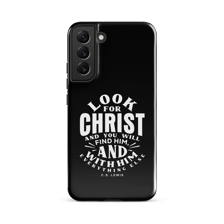 Christian Phone Case Look For Christ Black for Samsung® Samsung® Phone Cases Glossy Samsung Galaxy S22 Plus 