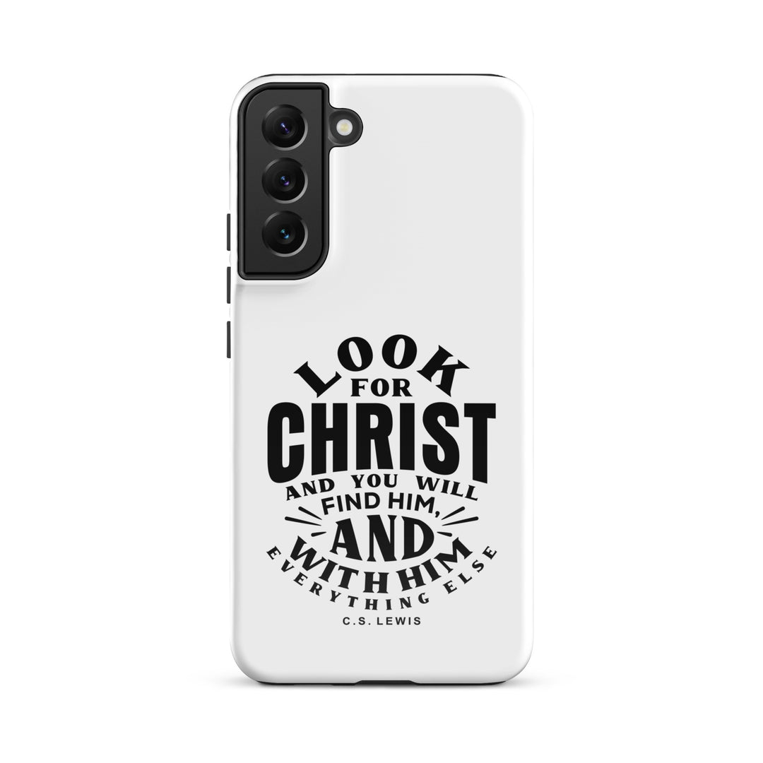 Christian Phone Case Look For Christ White for Samsung® Samsung® Phone Cases Glossy Samsung Galaxy S22 Plus 