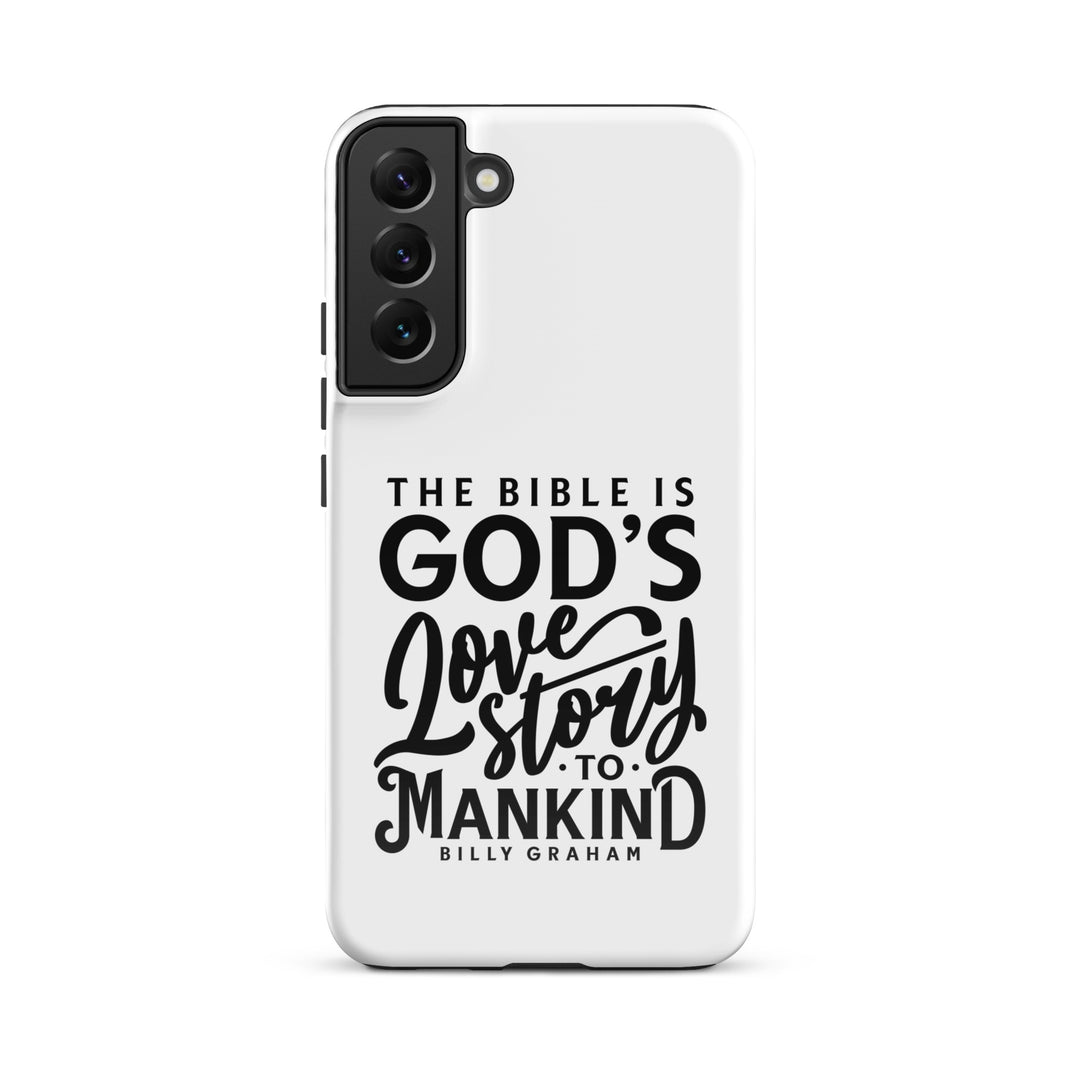 Christian Phone Case God's Love Story White for Samsung® Samsung® Phone Cases Glossy Samsung Galaxy S22 Plus 