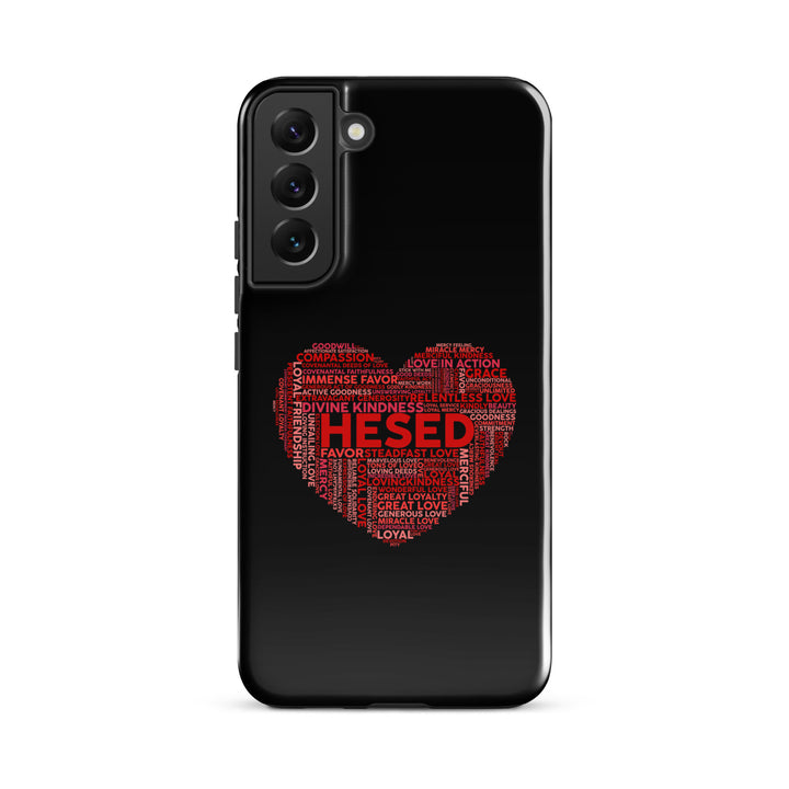 Christian Phone Case Hesed Heart Black for Samsung® Samsung® Phone Cases Glossy Samsung Galaxy S22 Plus 