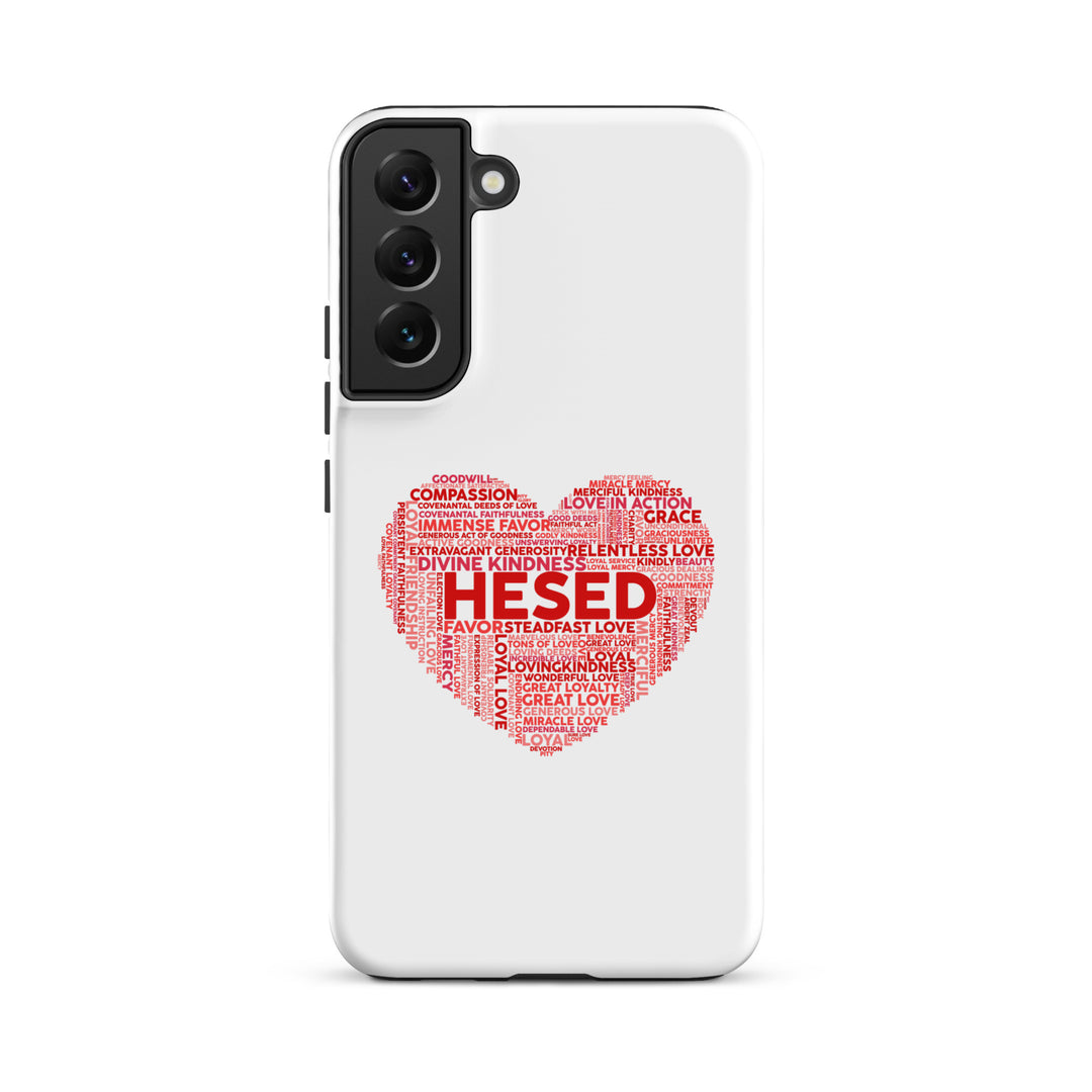 Christian Phone Case Hesed Heart White for Samsung® Samsung® Phone Cases Glossy Samsung Galaxy S22 Plus 