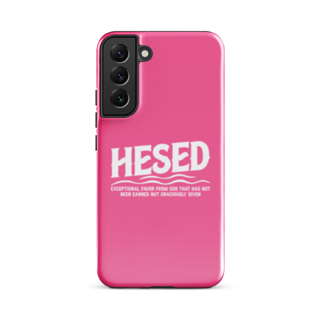 Christian Phone Case Hesed Exceptional Favor Pink for Samsung® Samsung® Phone Cases Glossy Samsung Galaxy S22 Plus 