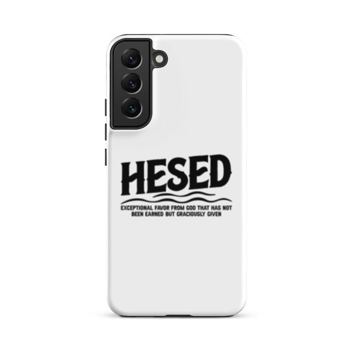 Christian Phone Case Hesed Exceptional Favor White for Samsung® Samsung® Phone Cases Glossy Samsung Galaxy S22 Plus 