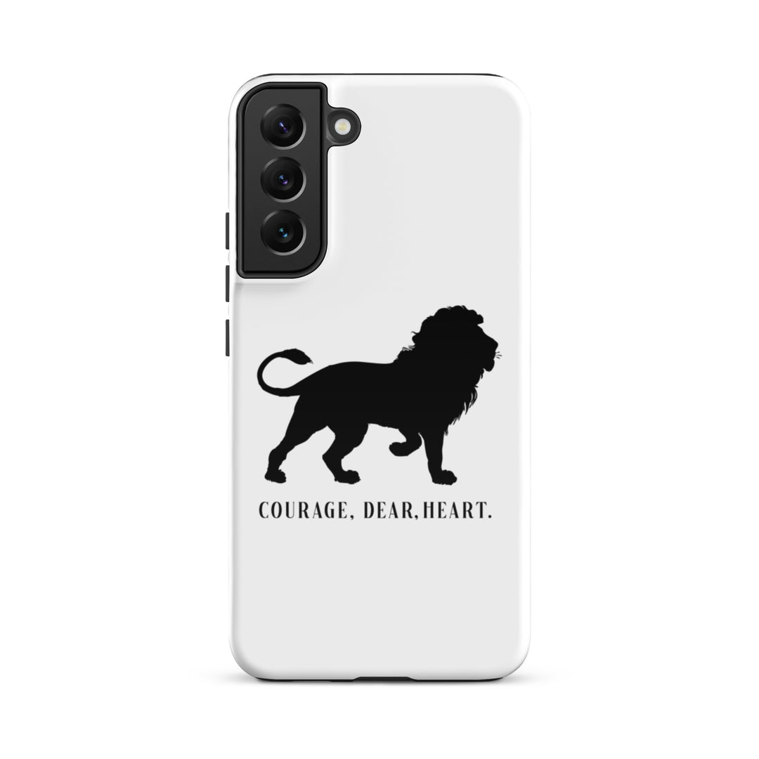 Christian Phone Case Courage Dear Heart White for Samsung® Samsung® Phone Cases Glossy Samsung Galaxy S22 Plus 