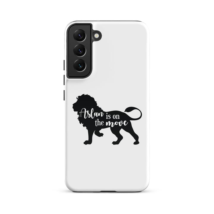 Christian Phone Case Aslan Is On The Move White for Samsung® Samsung® Phone Cases Glossy Samsung Galaxy S22 Plus 