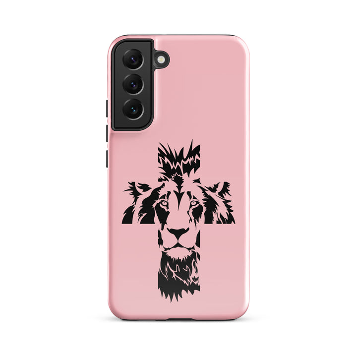 Christian Phone Case Aslan Cross Pink for Samsung® Samsung® Phone Cases Glossy Samsung Galaxy S22 Plus 