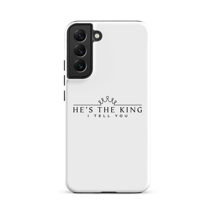 Christian Phone Case He's The King White for Samsung® Samsung® Phone Cases Glossy Samsung Galaxy S22 Plus 