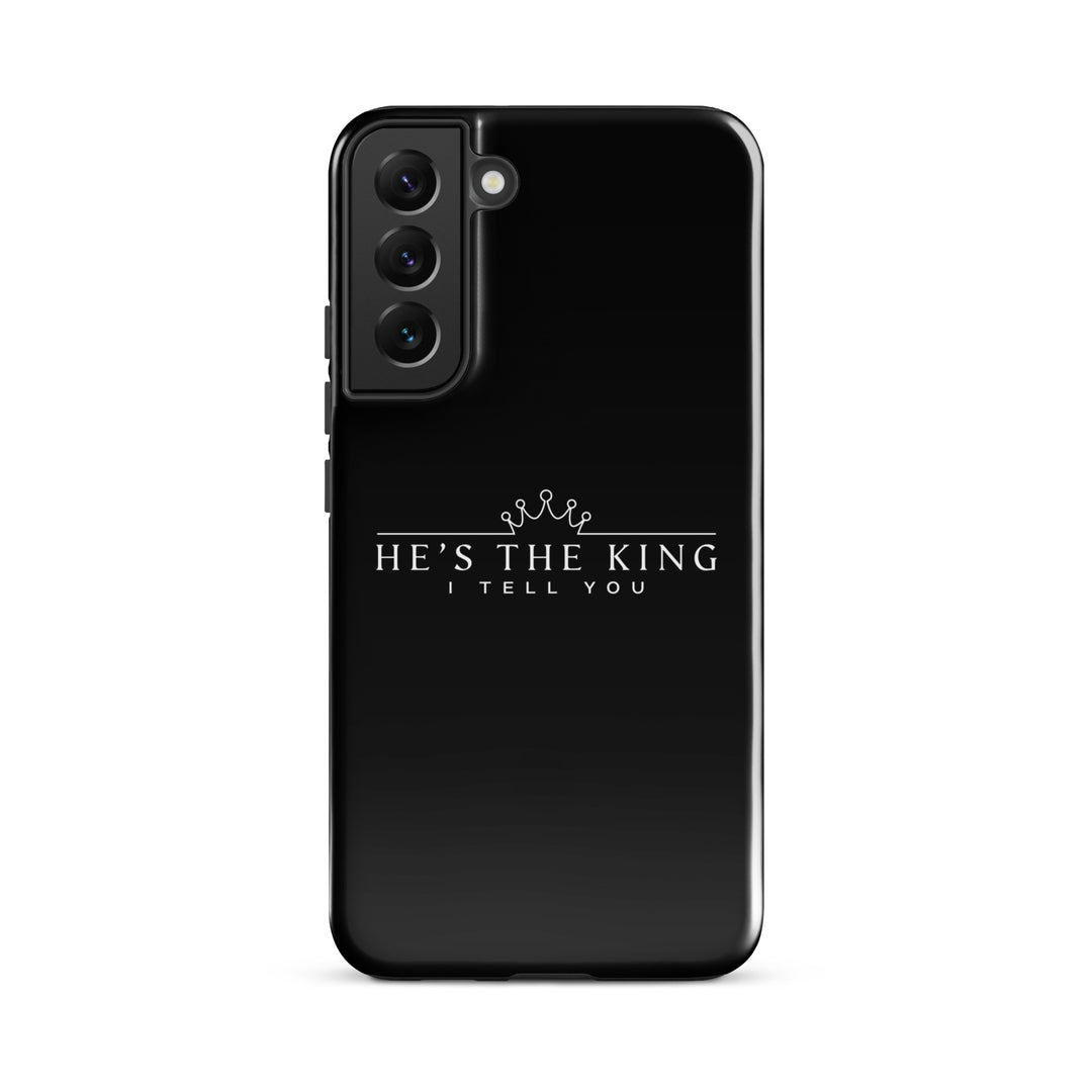 Christian Phone Case He's The King Black for Samsung® Samsung® Phone Cases Glossy Samsung Galaxy S22 Plus 