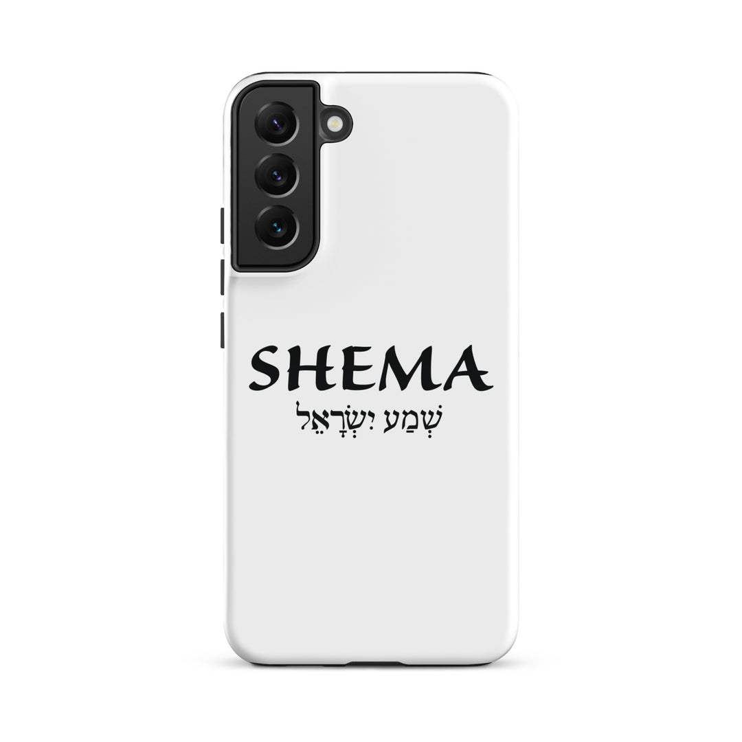 Christian Phone Case Shema Hebrew White for Samsung® Samsung® Phone Cases Glossy Samsung Galaxy S22 Plus 