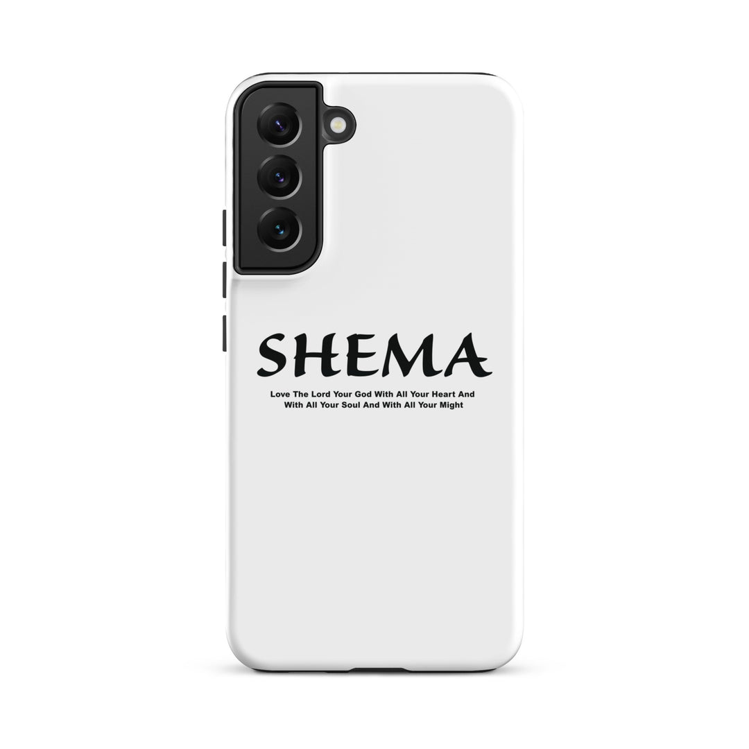 Christian Phone Case Shema Love The Lord White for Samsung® Samsung® Phone Cases Glossy Samsung Galaxy S22 Plus 