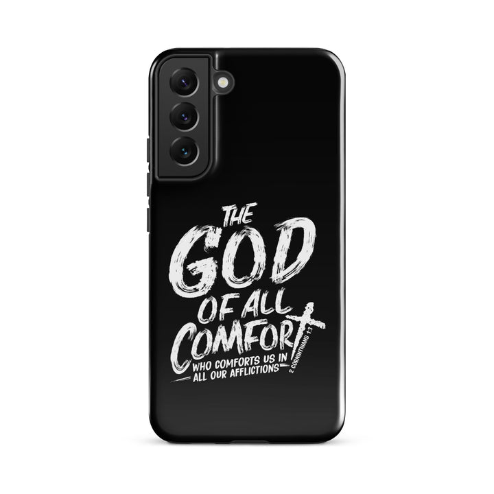 Christian Phone Case God of All Comfort Black for Samsung® Samsung® Phone Cases Glossy Samsung Galaxy S22 Plus 