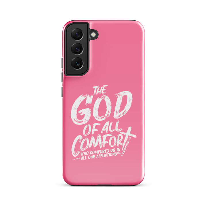 Christian Phone Case God of All Comfort Pink for Samsung® Samsung® Phone Cases Glossy Samsung Galaxy S22 Plus 