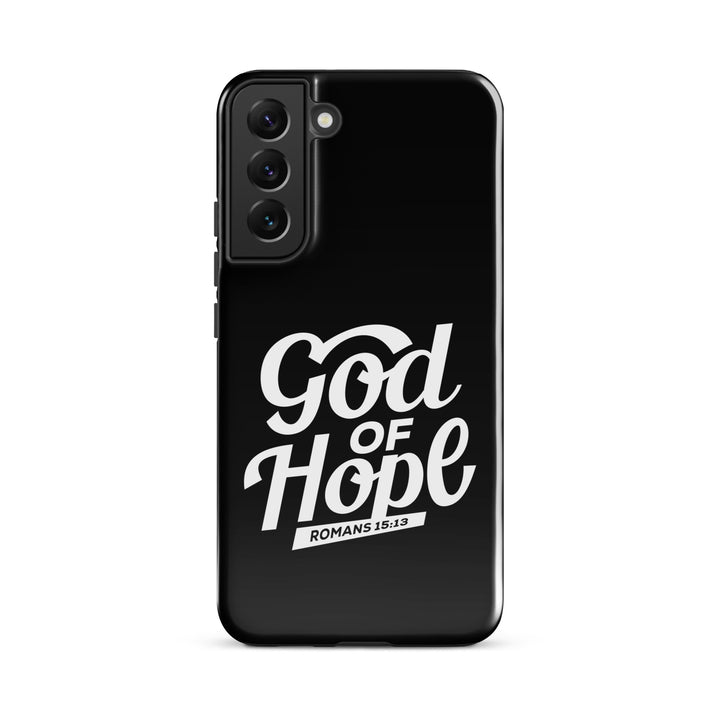 Christian Phone Case God of Hope Black for Samsung® Samsung® Phone Cases Glossy Samsung Galaxy S22 Plus 