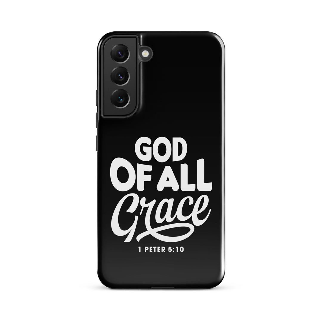 Christian Phone Case God of All Grace Black for Samsung® Samsung® Phone Cases Glossy Samsung Galaxy S22 Plus 