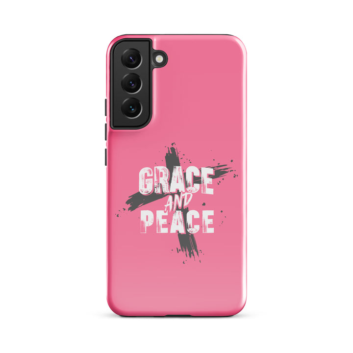 Christian Phone Case Grace and Peace Pink for Samsung® Samsung® Phone Cases Glossy Samsung Galaxy S22 Plus 