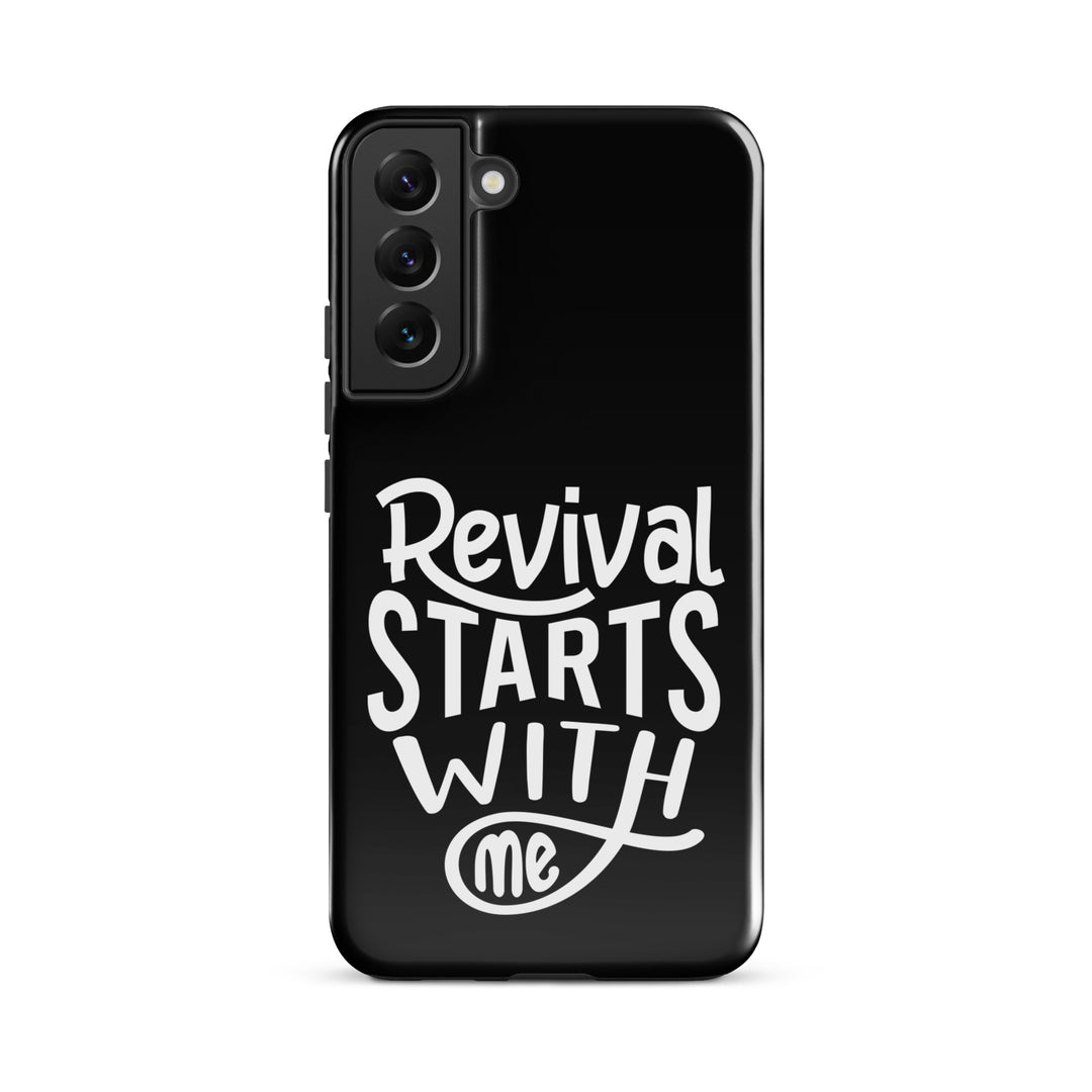 Christian Phone Case Revival Starts With Me Black for Samsung® Samsung® Phone Cases Glossy Samsung Galaxy S22 Plus 