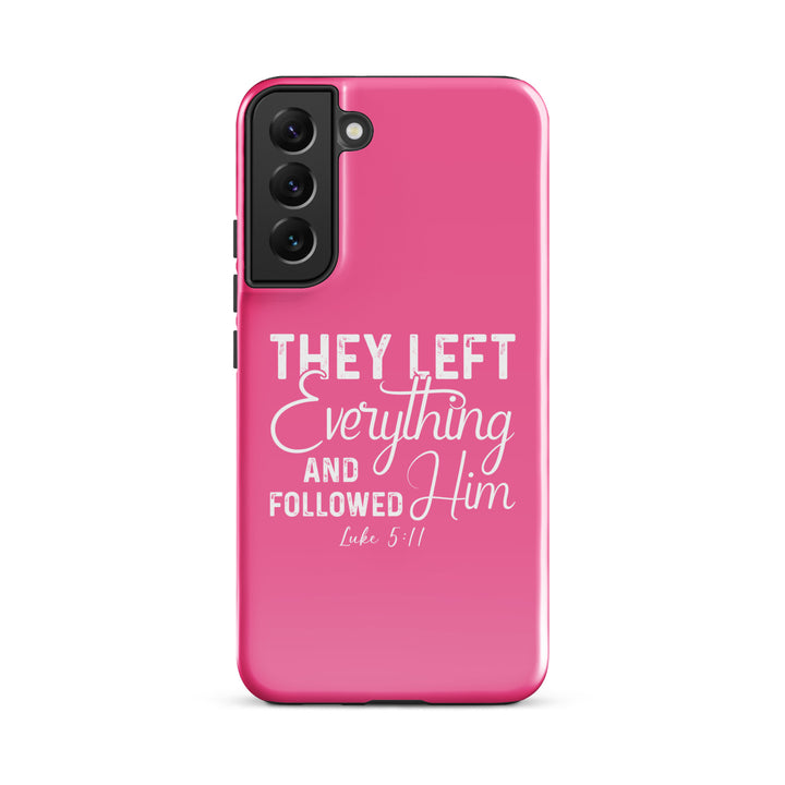 Christian Phone Case Left Everything Pink  for Samsung® Samsung® Phone Cases Glossy Samsung Galaxy S22 Plus 