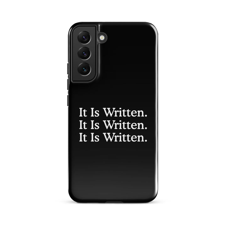 Christian Phone Case It Is Written Black for Samsung® Samsung® Phone Cases Glossy Samsung Galaxy S22 Plus 