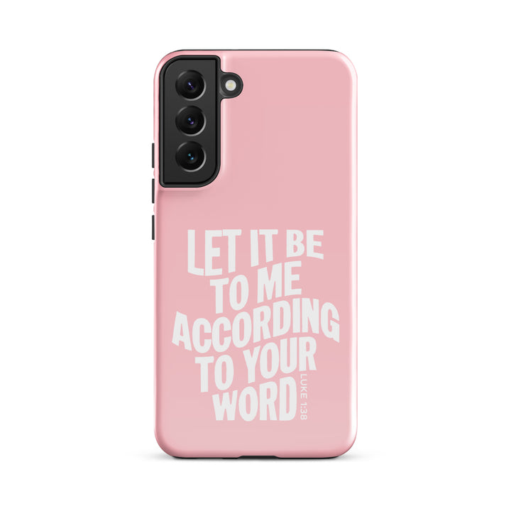 Christian Phone Case According To Your Word Pink for Samsung® Samsung® Phone Cases Glossy Samsung Galaxy S22 Plus 