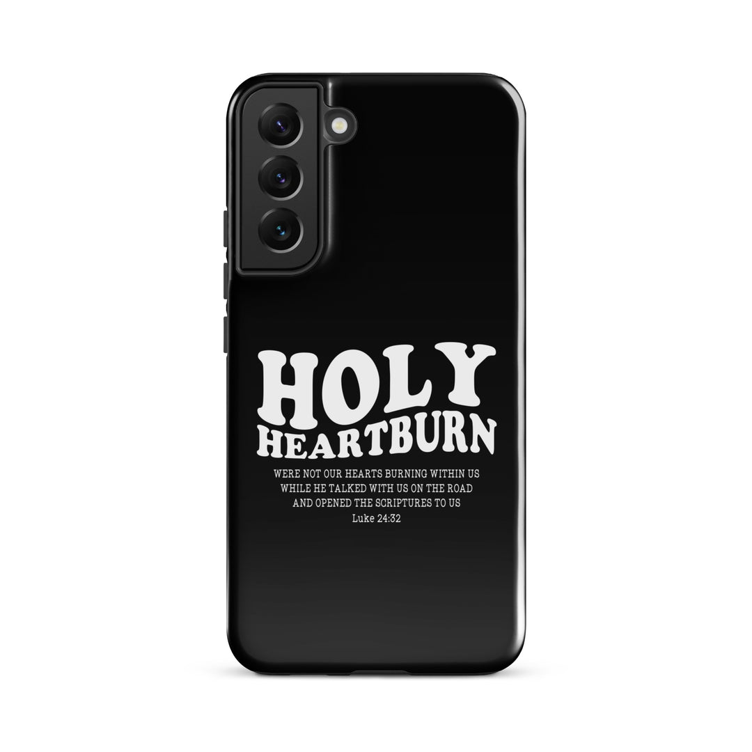 Christian Phone Case Holy Heartburn Black for Samsung® Samsung® Phone Cases Glossy Samsung Galaxy S22 Plus 