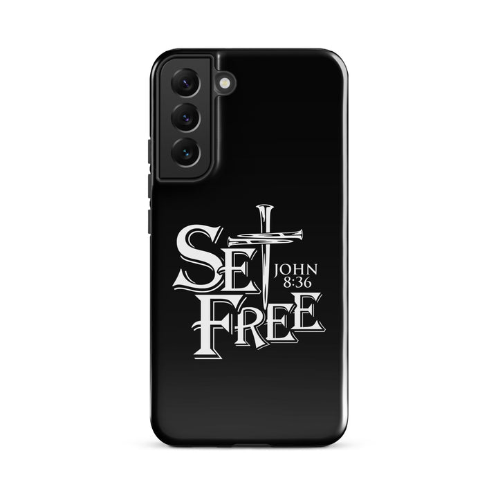 Christian Phone Case Set Free Black for Samsung® Samsung® Phone Cases Glossy Samsung Galaxy S22 Plus 