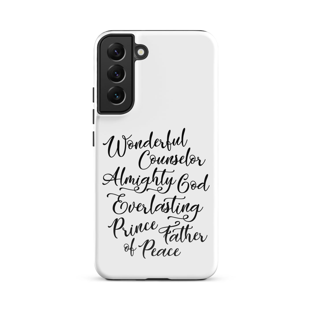 Christian Phone Case Wonderful Counselor White for Samsung® Samsung® Phone Cases Glossy Samsung Galaxy S22 Plus 