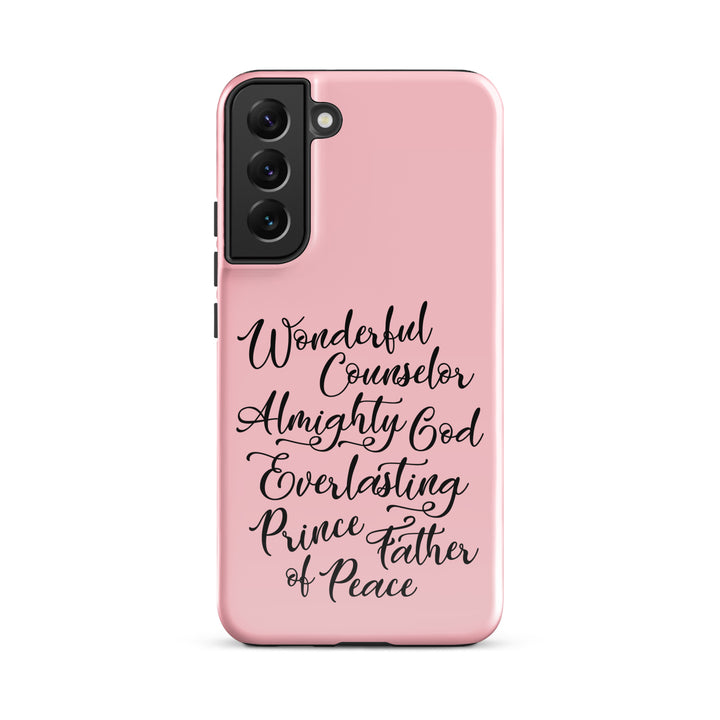 Christian Phone Case Wonderful Counselor Pink for Samsung® Samsung® Phone Cases Glossy Samsung Galaxy S22 Plus 