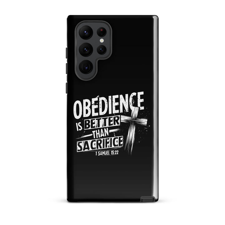 Christian Phone Case Obedience Is Better for Samsung® Samsung® Phone Cases Glossy Samsung Galaxy S22 Ultra 