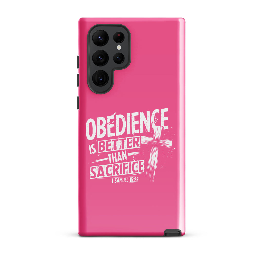 Christian Phone Case Obedience Is Better for Samsung® Samsung® Phone Cases Glossy Samsung Galaxy S22 Ultra 