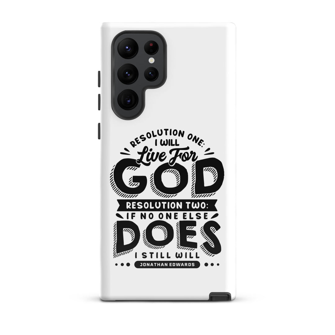 Christian Phone Case Live For God White for Samsung® Samsung® Phone Cases Glossy Samsung Galaxy S22 Ultra 