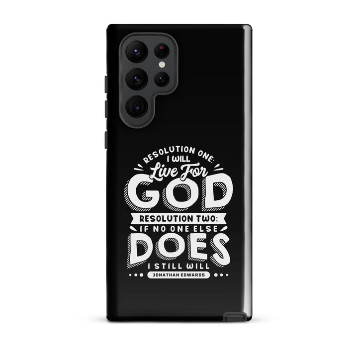 Christian Phone Case Live For God Black for Samsung® Samsung® Phone Cases Glossy Samsung Galaxy S22 Ultra 