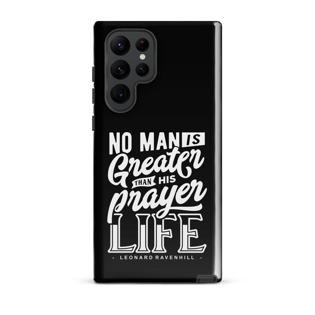 Christian Phone Case Prayer Life Black for Samsung® Samsung® Phone Cases Glossy Samsung Galaxy S22 Ultra 