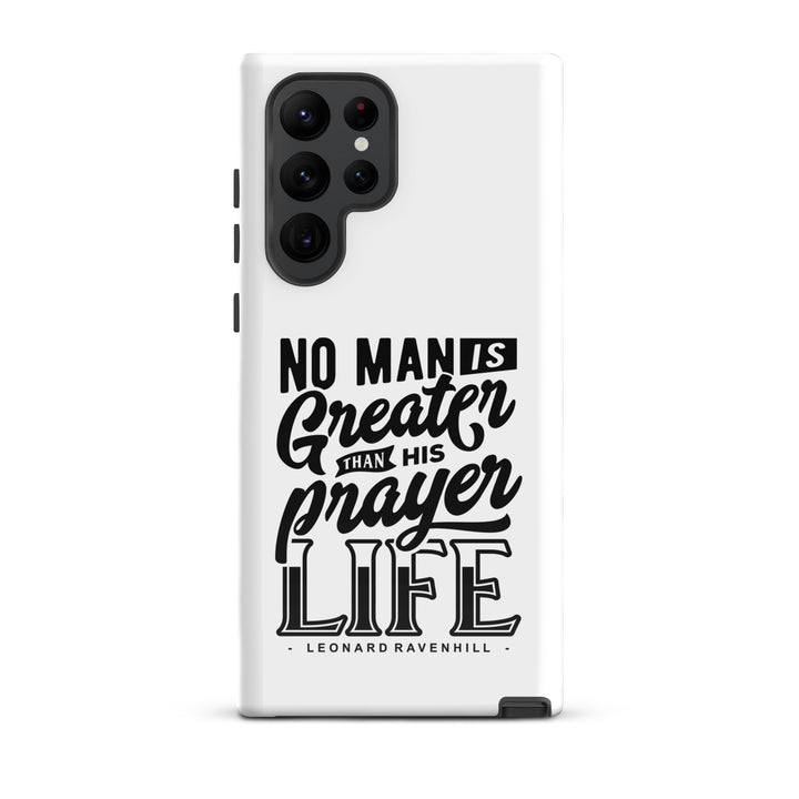 Christian Phone Case Prayer Life White for Samsung® Samsung® Phone Cases Glossy Samsung Galaxy S22 Ultra 