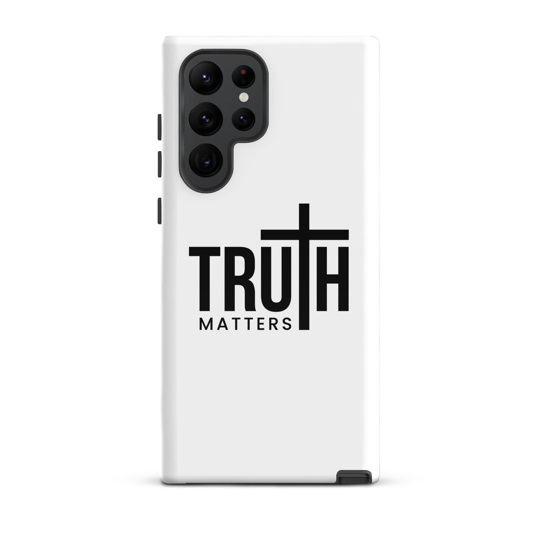 Christian Phone Case Truth Matters White for Samsung® Samsung® Phone Cases Glossy Samsung Galaxy S22 Ultra 