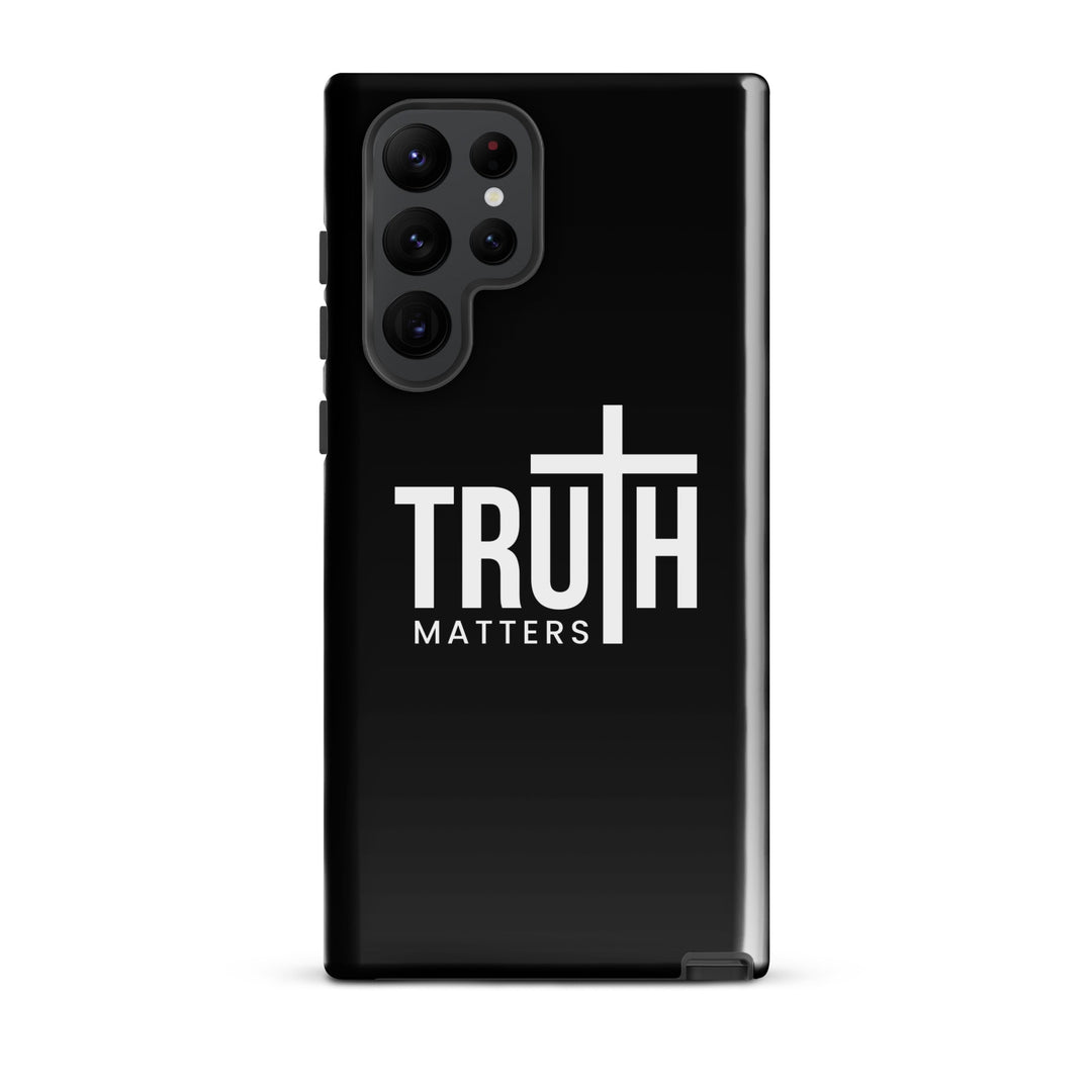 Christian Phone Case Truth Matters Black for Samsung® Samsung® Phone Cases Glossy Samsung Galaxy S22 Ultra 