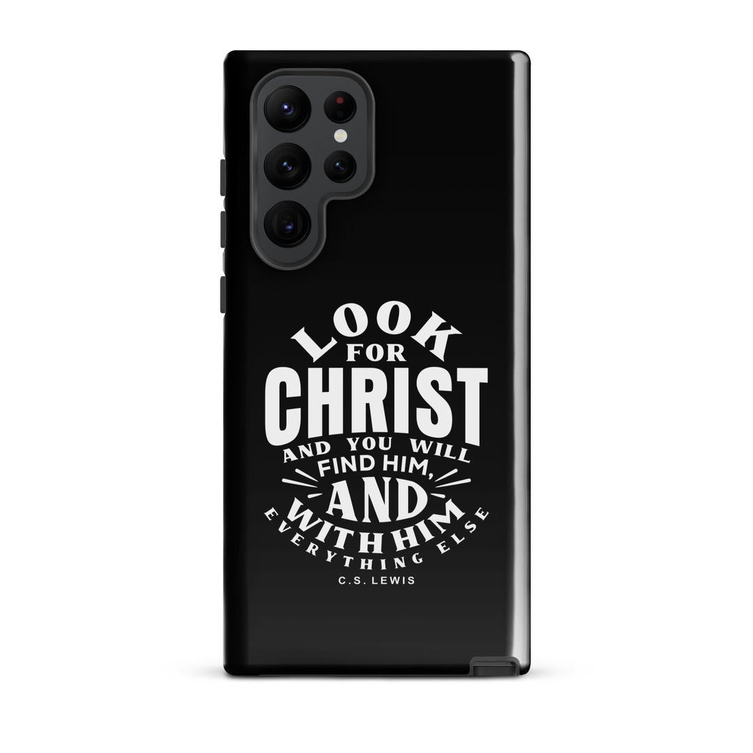 Christian Phone Case Look For Christ Black for Samsung® Samsung® Phone Cases Glossy Samsung Galaxy S22 Ultra 