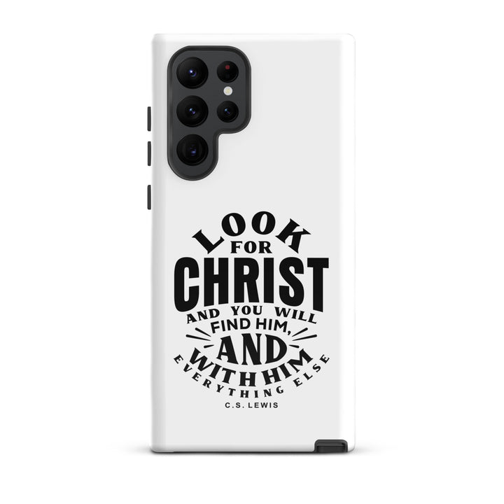 Christian Phone Case Look For Christ White for Samsung® Samsung® Phone Cases Glossy Samsung Galaxy S22 Ultra 