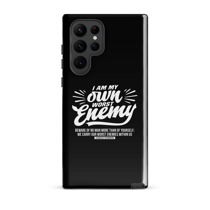 Christian Phone Case Worst Enemy Black for Samsung® Samsung® Phone Cases Glossy Samsung Galaxy S22 Ultra 