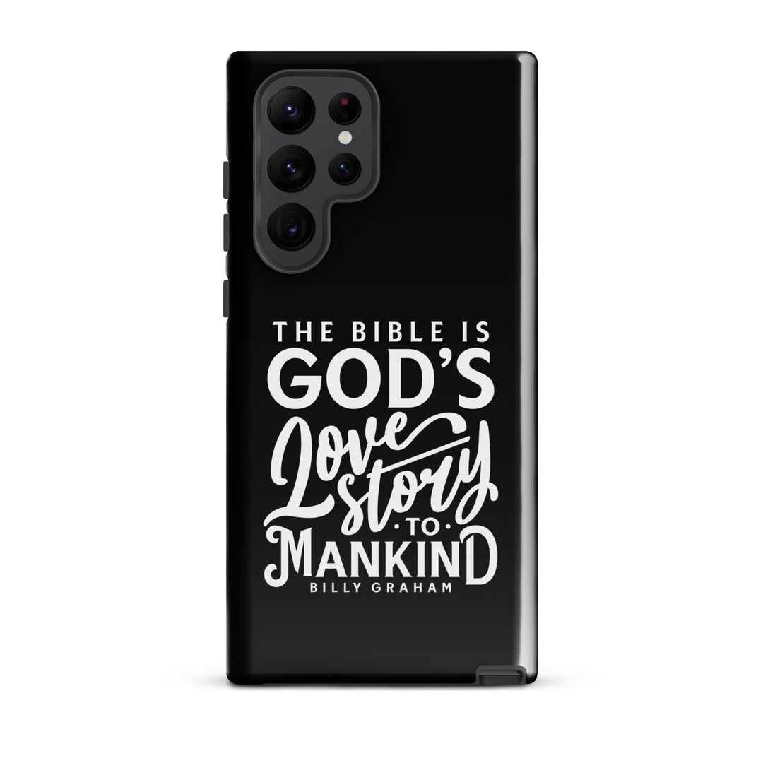 Christian Phone Case God's Love Story Black for Samsung® Samsung® Phone Cases Glossy Samsung Galaxy S22 Ultra 