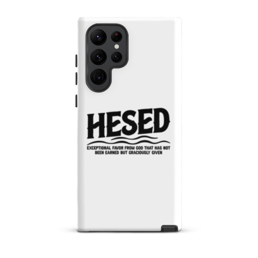 Christian Phone Case Hesed Exceptional Favor White for Samsung® Samsung® Phone Cases Glossy Samsung Galaxy S22 Ultra 