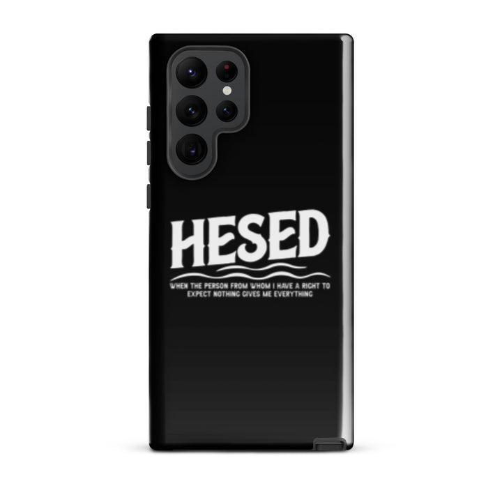 Christian Phone Case Hesed Everything Black  for Samsung® Samsung® Phone Cases Glossy Samsung Galaxy S22 Ultra 