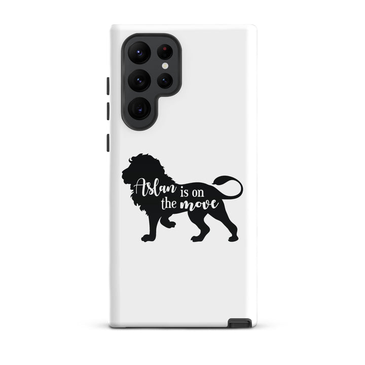 Christian Phone Case Aslan Is On The Move White for Samsung® Samsung® Phone Cases Glossy Samsung Galaxy S22 Ultra 