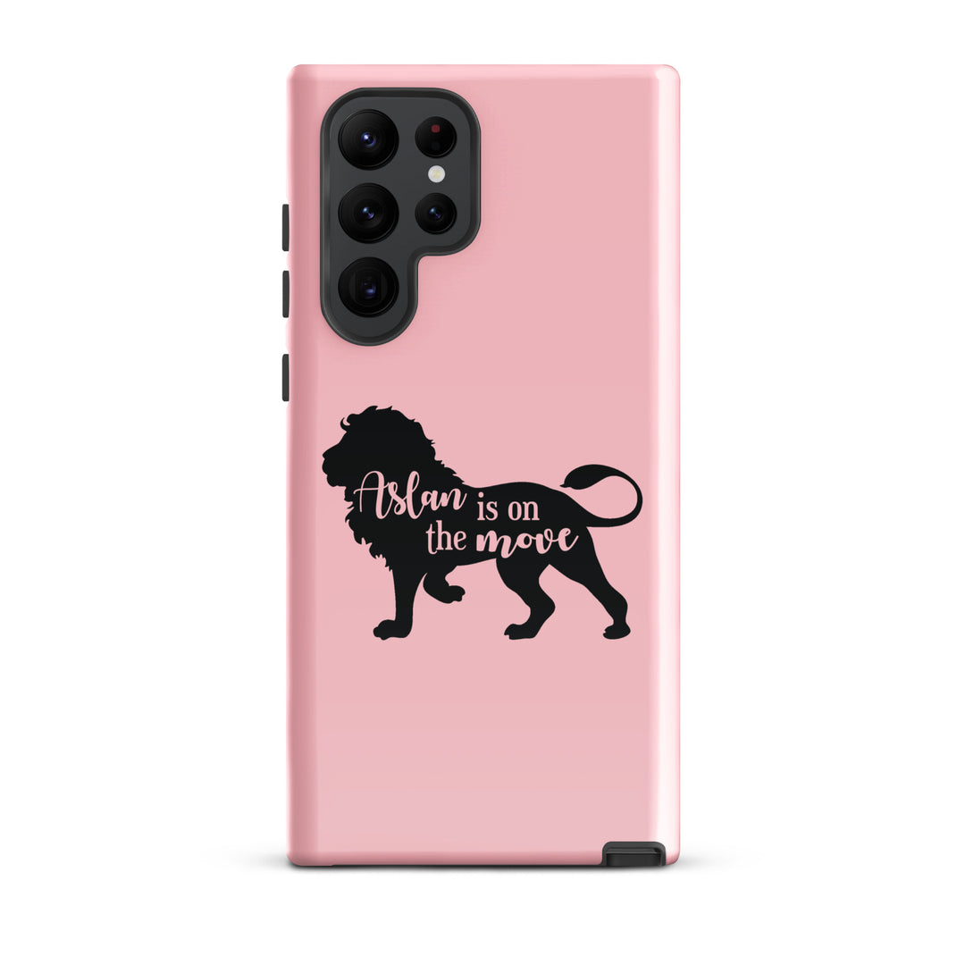 Christian Phone Case Aslan Is On The Move Pink for Samsung® Samsung® Phone Cases Glossy Samsung Galaxy S22 Ultra 