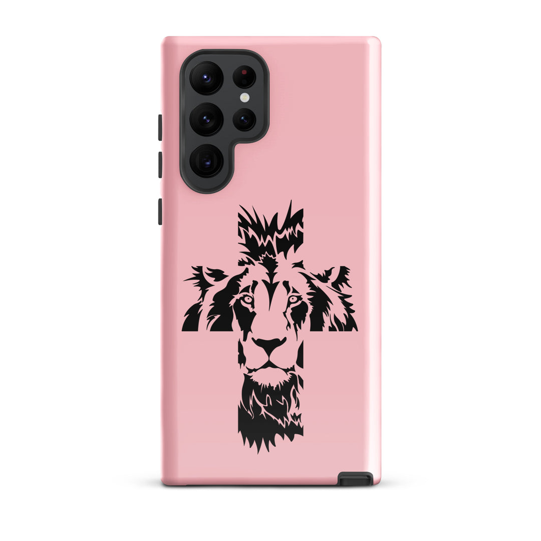 Christian Phone Case Aslan Cross Pink for Samsung® Samsung® Phone Cases Glossy Samsung Galaxy S22 Ultra 