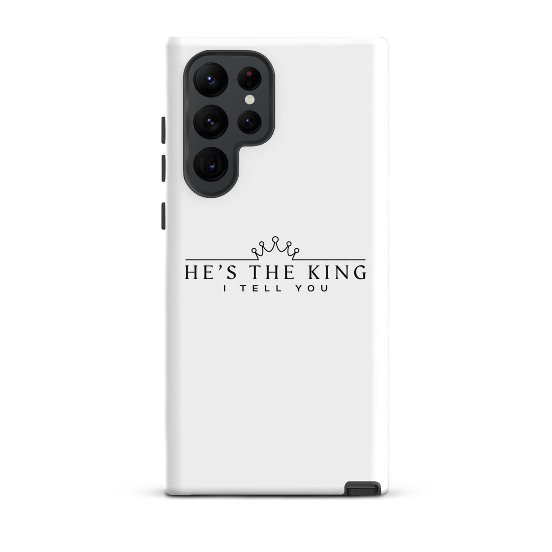 Christian Phone Case He's The King White for Samsung® Samsung® Phone Cases Glossy Samsung Galaxy S22 Ultra 